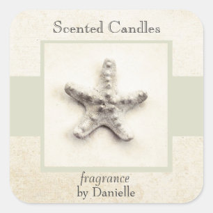 Tranquil Zuhause der Starfish Seegemacht Quadratischer Aufkleber
