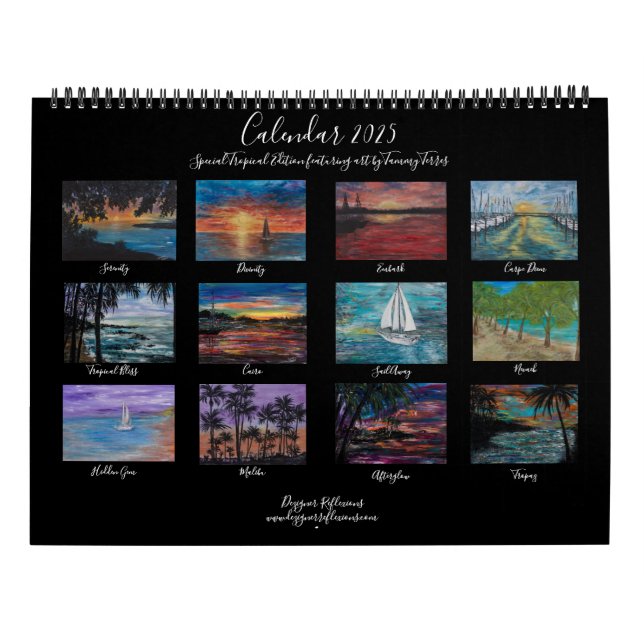 Tranquility 2025 Calendar by Artist Tammy Kalender (Rückseite)