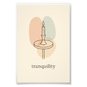 Tranquility Minimalist Kerzenposter Fotodruck