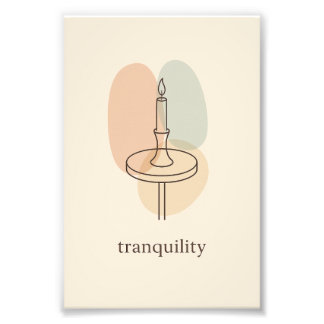 Tranquility Minimalist Kerzenposter Fotodruck