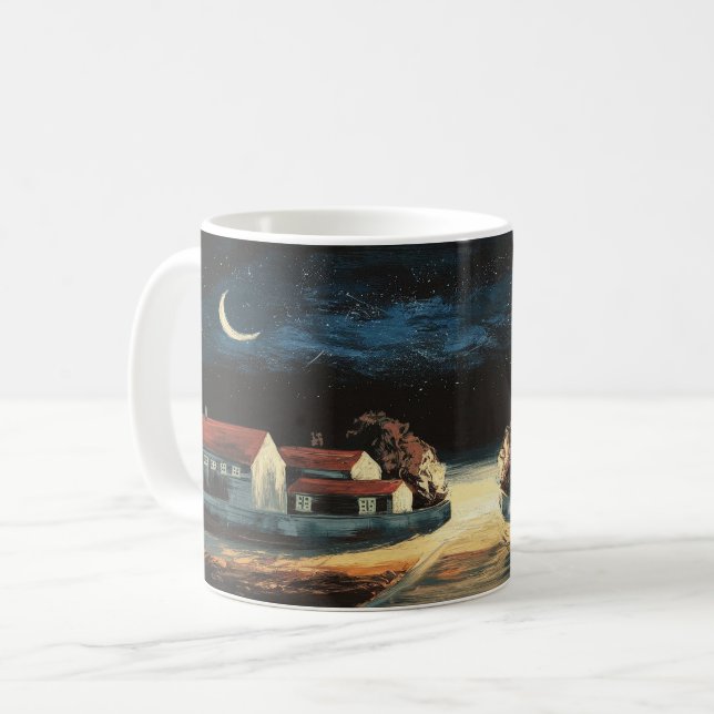 Tranquille Village Croissant Lune Mug (Devant gauche)