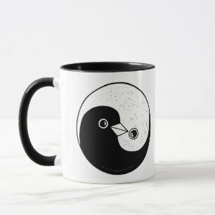 Tranquillité de la tasse de style noir/blanc dans