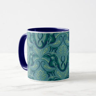 Tranquisit Safari Tapestry Pattern - Der weiße Lot Tasse