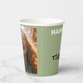 Tranquisit Sage Happy Birthday Paper Cups Pappbecher