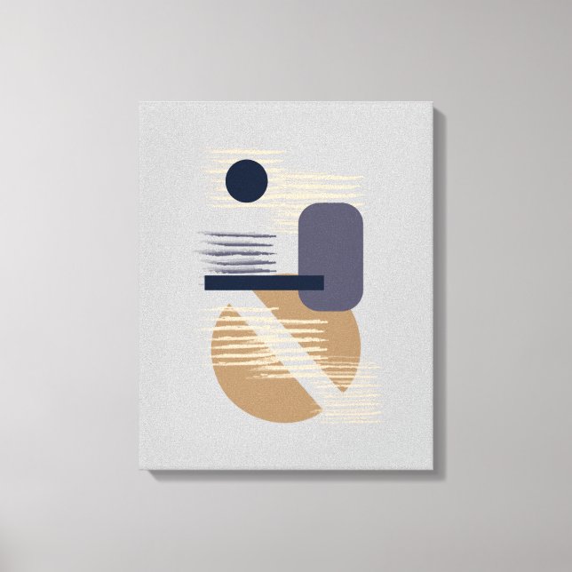 Tranquisitorische Neutrale/Tan/Blues Minimalistisc Leinwanddruck (Vorderseite)