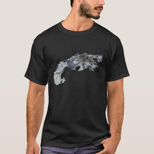 Trans-Alps-Map T-Shirt (Vorderseite)