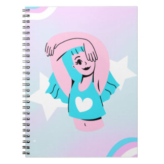 Trans art design on spiral notebook notizblock