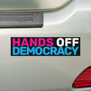 Trans Art Feminist Protest Hands der Demokratie Autoaufkleber