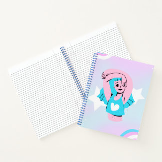 Trans art on deluxe spiral notebook notizbuch