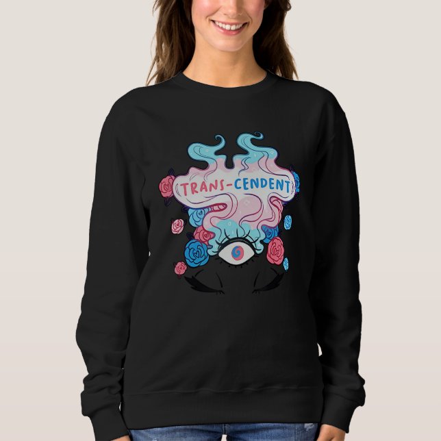 Trans-cendent Funny Transgender LGBT Sweatshirt (Vorderseite)
