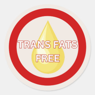 Trans Fats Free Food Allergy Alert Classic Runder Aufkleber