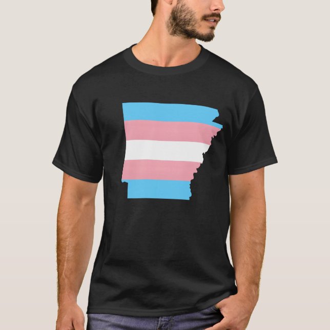 Trans Flag Arkansas LGBT Pride Support gift T-Shirt (Vorderseite)