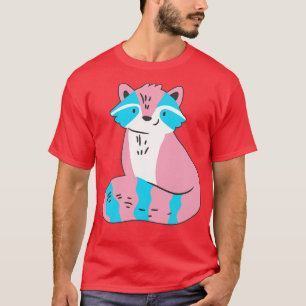 Trans Flag Colors Raccoon Pride Transgender I T-Shirt