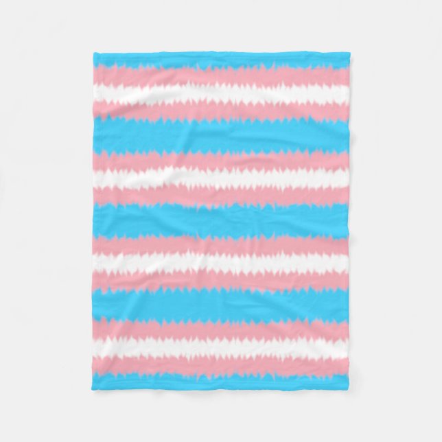Trans Flag Fleece-Decke Fleecedecke (Vorderseite)
