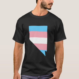 Trans Flag Nevada LGBT-Stolz Unterstützerfamilie T-Shirt