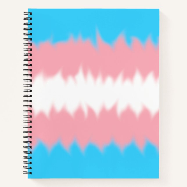 Trans Flag Notebook Notizbuch (Vorderseite)