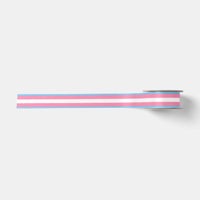 Trans flag satin ribbon satinband (Vorderseite)
