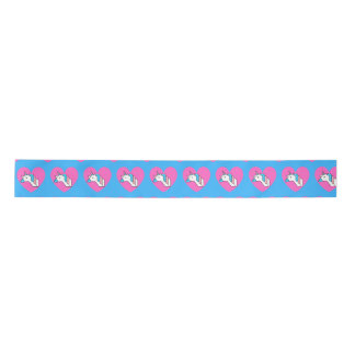 Trans Flag Unicorn Satinband