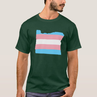 Trans Flagge Oregon LGBT Pride Unterstützung lusti T-Shirt