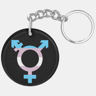Trans Flagge Symbol Schlüsselanhänger