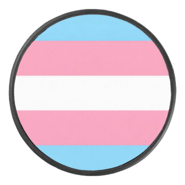 Trans-Flaggenstil Puck (Vorderseite)