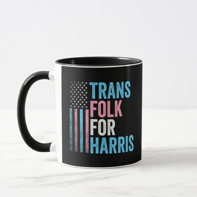 Trans Folk für Harris-Wahlen Transgender LGBT Tasse (Links)