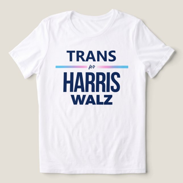 Trans für Harris Walz Tri-Blend Shirt (Design Vorderseite)
