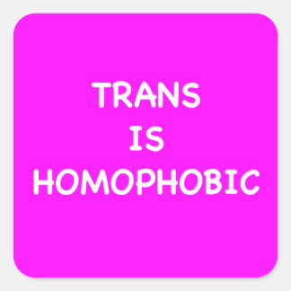 TRANS IST HOMOPHOB QUADRATISCHER AUFKLEBER