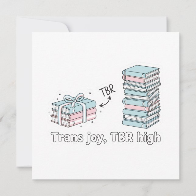 Trans Joy, TBR High – LGBTQ Reading Pride  Einladung (Vorderseite)