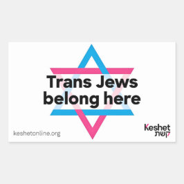Trans-Juden sind hier willkommen Aufkleber