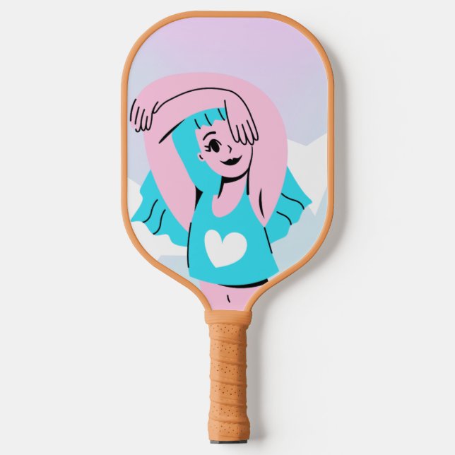 trans Kunstdesign auf Pickleball-Paddle Pickleball Schläger (Vorderseite)