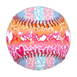 Trans Lesbian Pride Squiggles Baseball