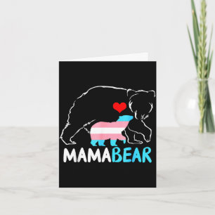 Trans Mama Bär stolze Mutter Regenbogen transgende Karte