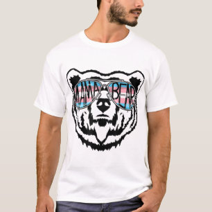 Trans Mama Bear Proud Mama Ally Transgender Rainbo T-Shirt