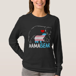Trans Mama Bear Proud Mama Rainbow Transgender Mot T-Shirt