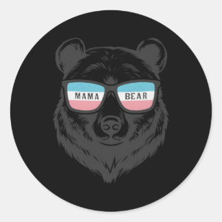 Trans Mama Bear Proud Transgender Ally Mama Transf Runder Aufkleber