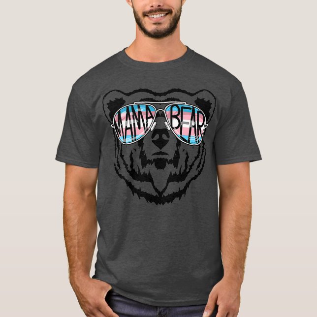 Trans Mama Bear stolz Mama Ally Transgender Pride T-Shirt (Vorderseite)