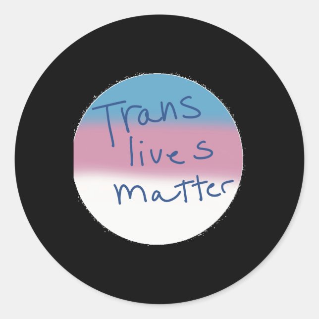 Trans Masc Button Transgender Lives Button Runder Aufkleber (Vorderseite)