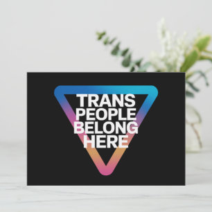 Trans Menschen gehören Pride Gay Rights Respekt Tr Einladung