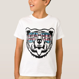 Trans Papa Bear Proud Dad Ally Transgender Rainbow T-Shirt
