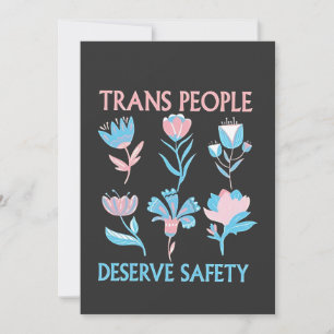 Trans People verdienen den Preis für Sicherheit Mo Einladung