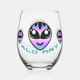 Trans Pride Alien Stemless Wine Glass Weinglas Ohne Stiel
