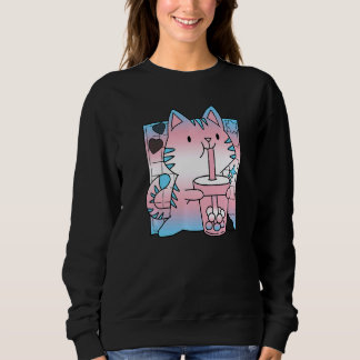 Trans Pride Cat Cat Mama Lgbt Gay Lgbtq Pride Mont Sweatshirt
