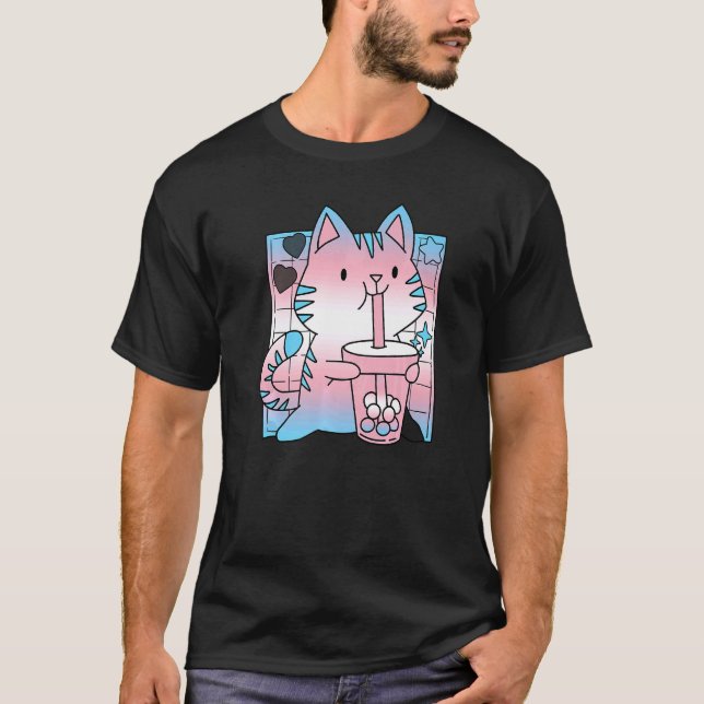 Trans Pride Cat Cat Mama Lgbt Gay Lgbtq Pride Mont T-Shirt (Vorderseite)
