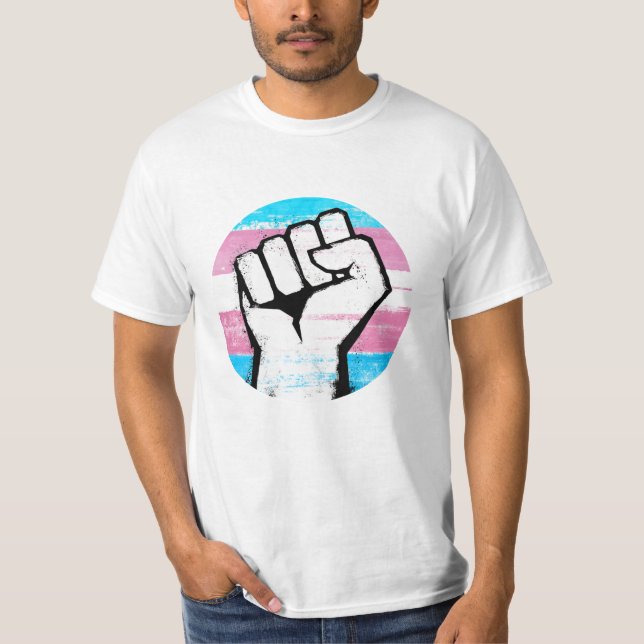 Trans Pride Circle Print T-Shirt (Vorderseite)