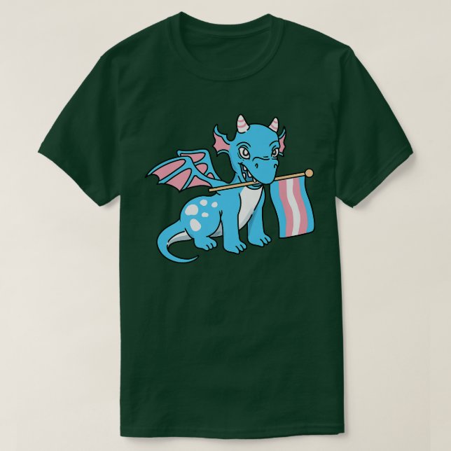 Trans Pride Dragon Transgender Pride  T-Shirt (Design vorne)