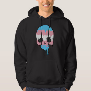 Trans Pride Driving Skull Hoodie