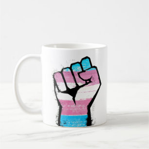 Trans Pride Fist Coffee Tasse