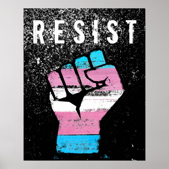 Trans Pride Fist Poster (Vorne)