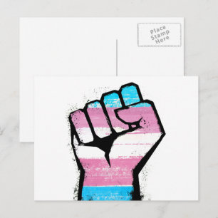 Trans Pride Fist Postkarte